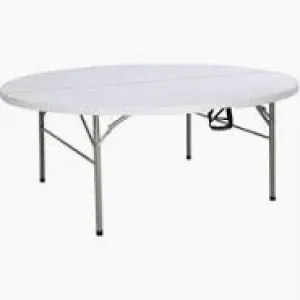 EDLP - Bolero Centre Folding Table Round White Top - 180cm