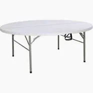EDLP - Bolero Centre Folding Table Round White Top - 180cm