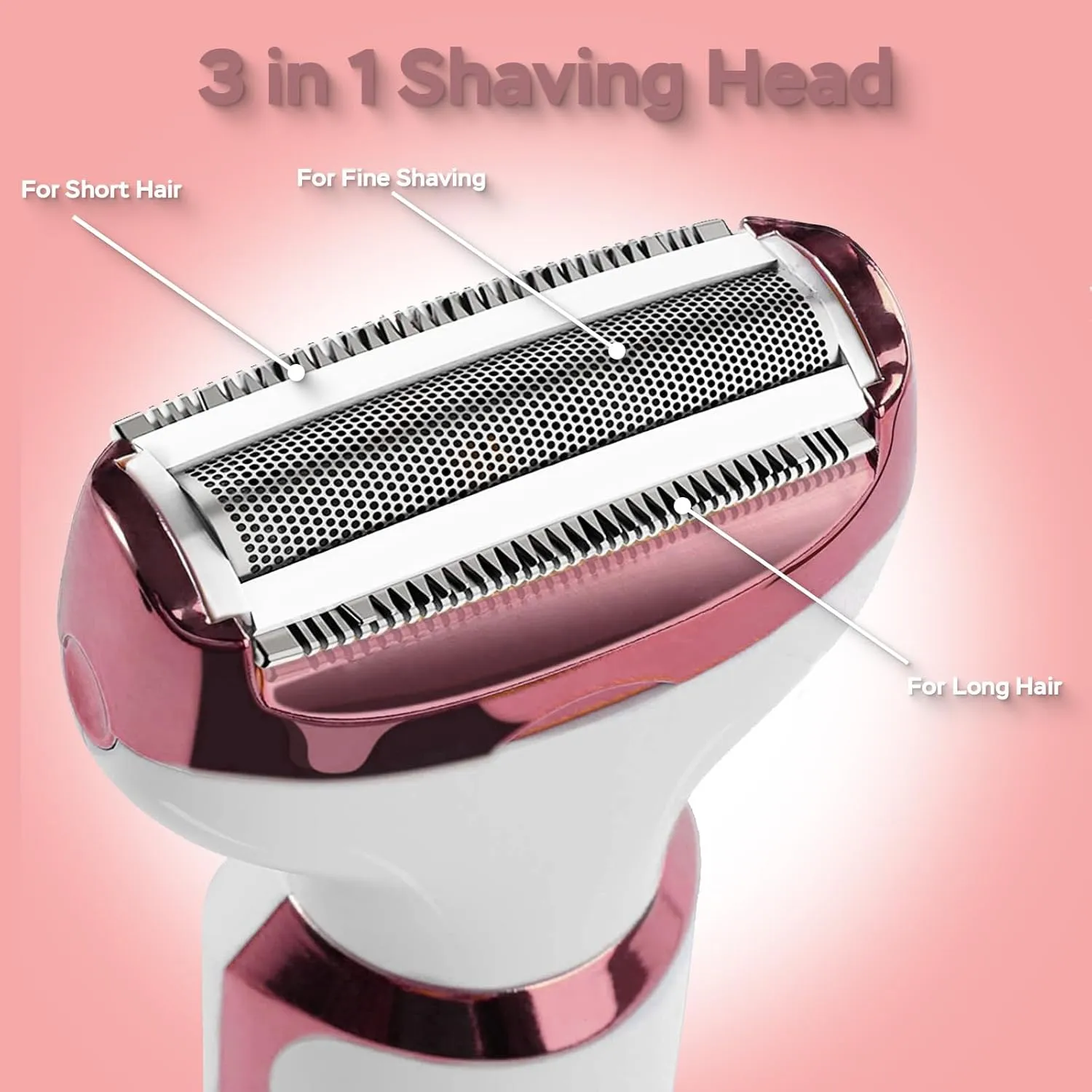 Electric Razors for Women, 4-in-1 Women’s Facial Hair Removal, Face Shaver Ebrow Trimmer Pubic Bikini Trimmer Portable Ladies Shaver Womens Razors for Shaving