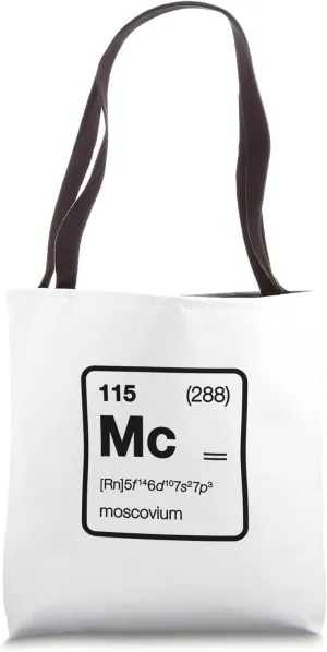 Element 115 / Moscovium Periodic Table Design Tote Bag