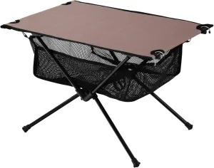 Emelivor Brown Gradient Folding Camping Table Portable Beach Table with Carry Bag Small Craft Table for Outdoor Hiking Camping Picnic Travel