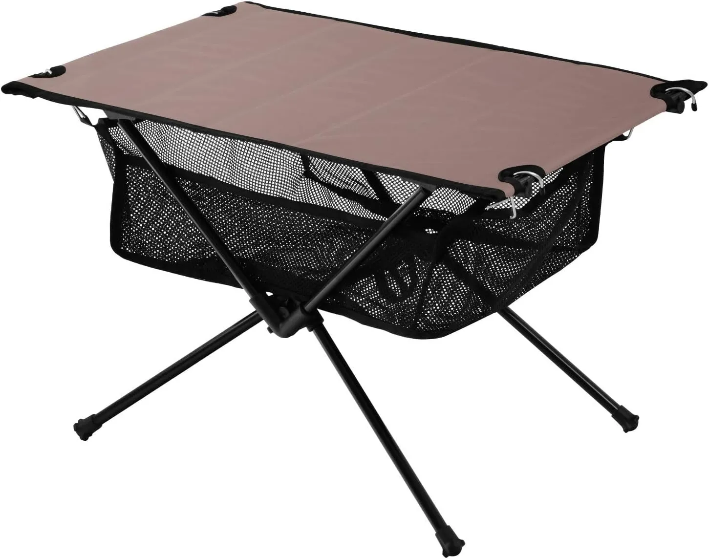 Emelivor Brown Gradient Folding Camping Table Portable Beach Table with Carry Bag Small Craft Table for Outdoor Hiking Camping Picnic Travel