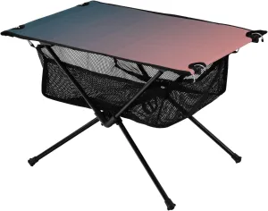 Emelivor Pink Blue Gradient Folding Camping Table Portable Beach Table with Carry Bag Small Card Table for Picnic Outdoor Fishing Camping Travel