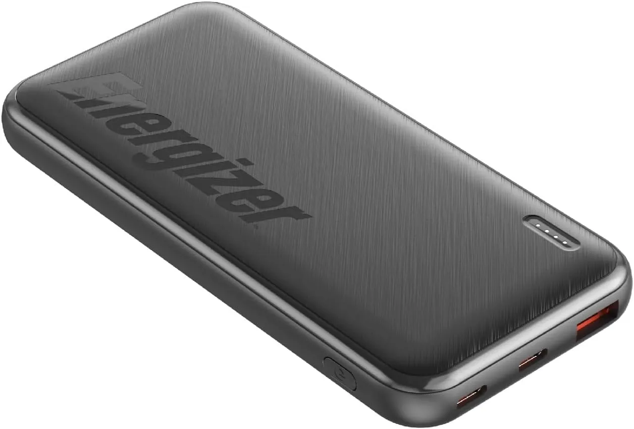 Energizer Power Bank - 10000mAh High Capacity Lithium Polymer Portable Charger, Lightweight, Fast Charging, Compatible with Android/iPhone 15 16 Plus Pro Max/iPad Tablet and etc_UE10055PQ