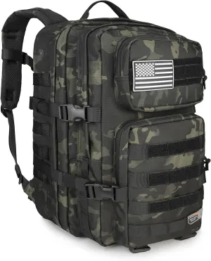 Enhanced Military Tactical Backpack, Army Assault 3 Day Bug Out Bag Molle Rucksack with ISO Standard