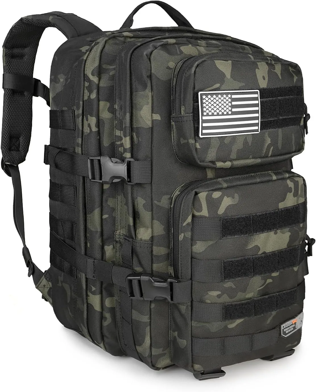 Enhanced Military Tactical Backpack, Army Assault 3 Day Bug Out Bag Molle Rucksack with ISO Standard