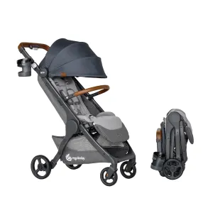 Ergobaby Metro  Deluxe Compact Baby Stroller, Lightweight Umbrella Stroller Folds Down for Overhead Airplane Storage (Carries up to 50 lbs), Car Seat Compatible, London Grey