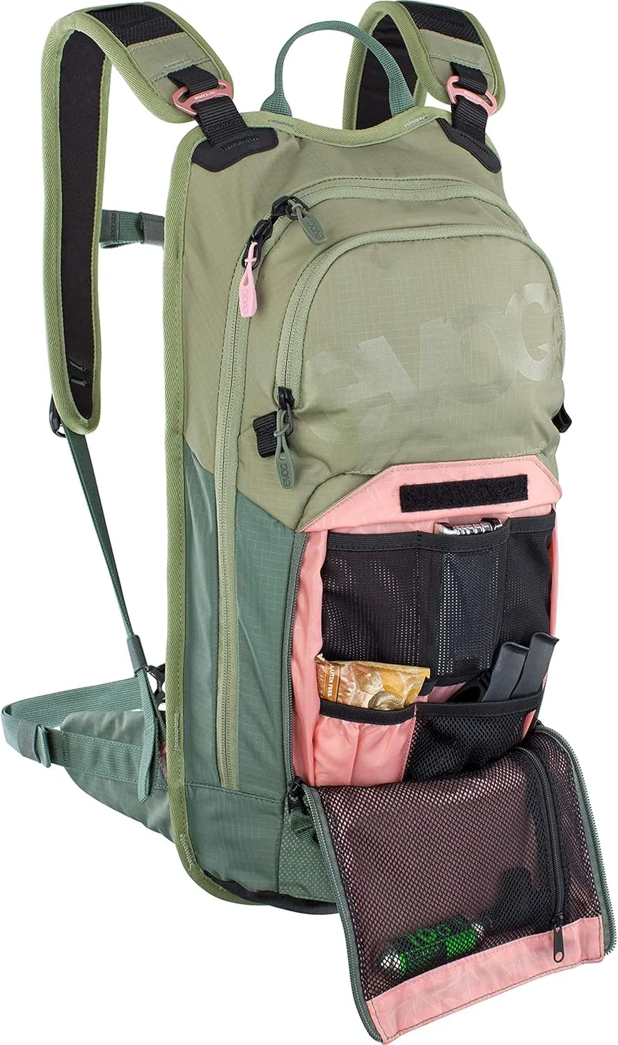 EVOC Stage 6 technischer Bike-Rucksack für Enduro Biking und andere Outdoor-Aktivitäten (durchdachtes Taschenmanagement, maximale Rückenbelüftung, Trinkblasenfach)