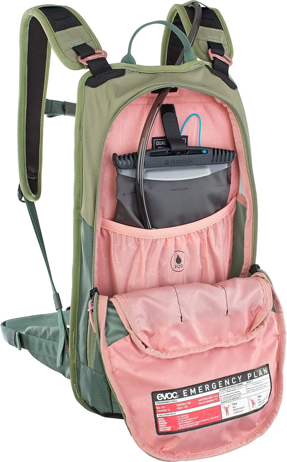 EVOC Stage 6 technischer Bike-Rucksack für Enduro Biking und andere Outdoor-Aktivitäten (durchdachtes Taschenmanagement, maximale Rückenbelüftung, Trinkblasenfach)