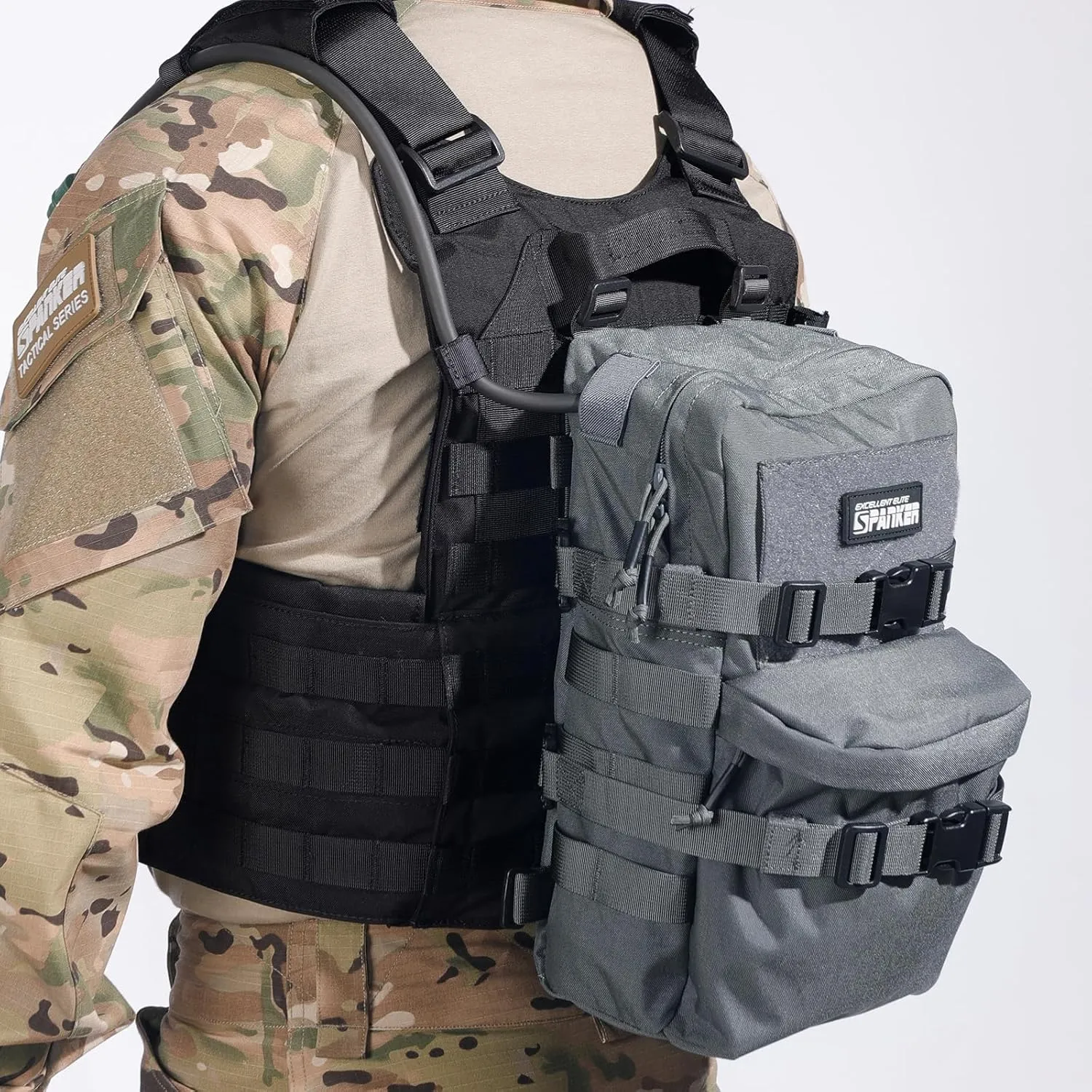 EXCELLENT ELITE SPANKER Tactical MOLLE Hydration Backpack Water Bladder Carrier Pack for Tactical Vest Backpack Plate Carrier