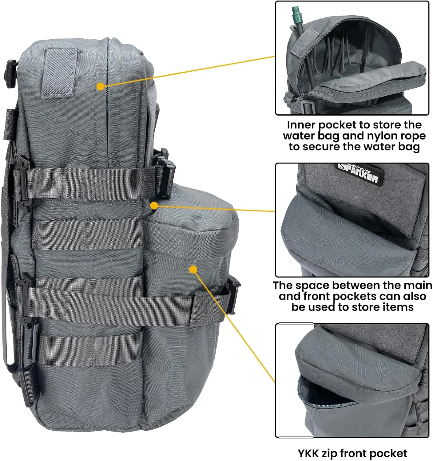 EXCELLENT ELITE SPANKER Tactical MOLLE Hydration Backpack Water Bladder Carrier Pack for Tactical Vest Backpack Plate Carrier