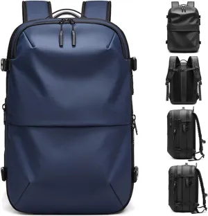 Expandable Large Capacity Backpack with Vacuum Compression,60l Multifunctional Outdoors Waterproof Hiking Travel Bag, Blue