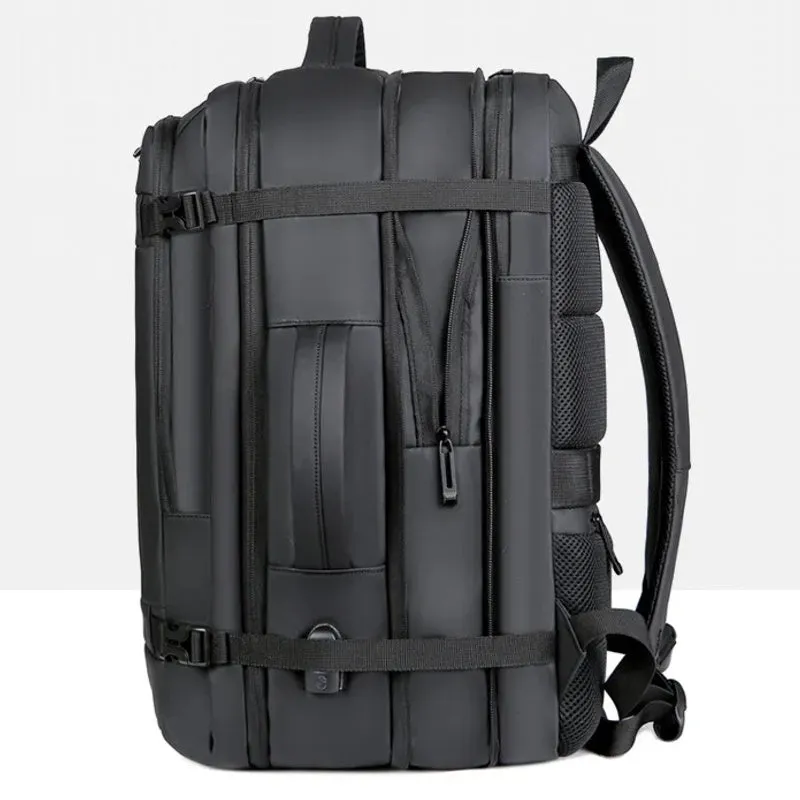 Extensible Backpack 45L Large Capacity Black Backpack