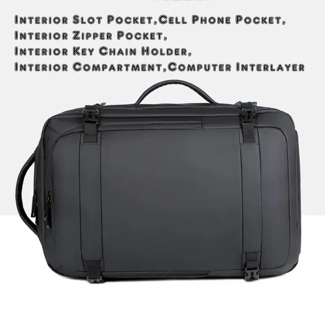 Extensible Backpack 45L Large Capacity Black Backpack