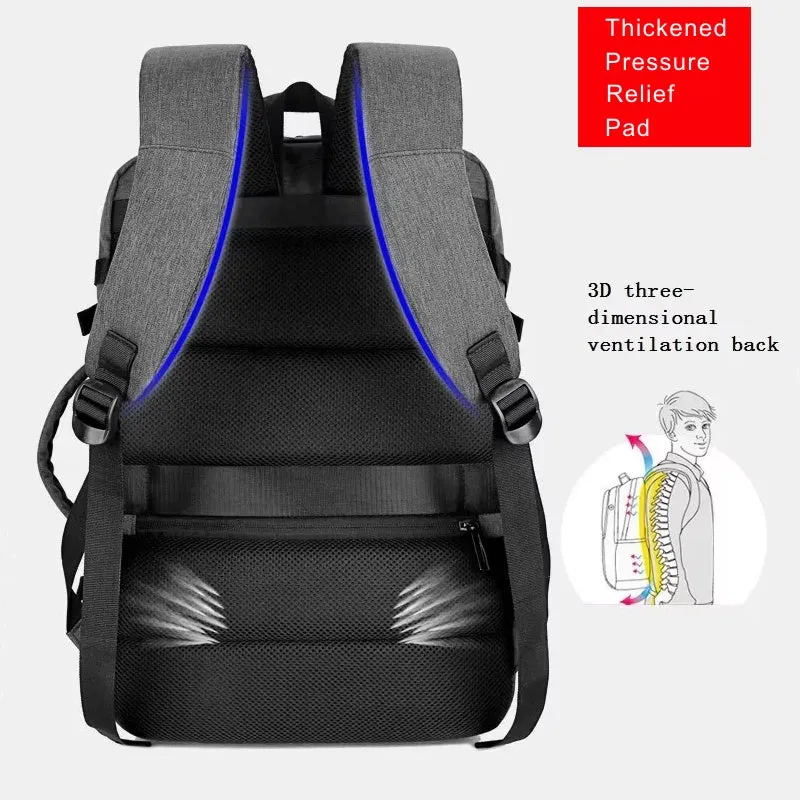 Extensible Backpack 45L Large Capacity Black Backpack