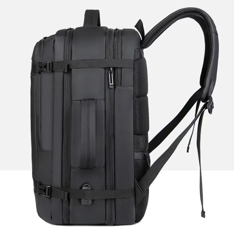 Extensible Backpack 45L Large Capacity Black Backpack