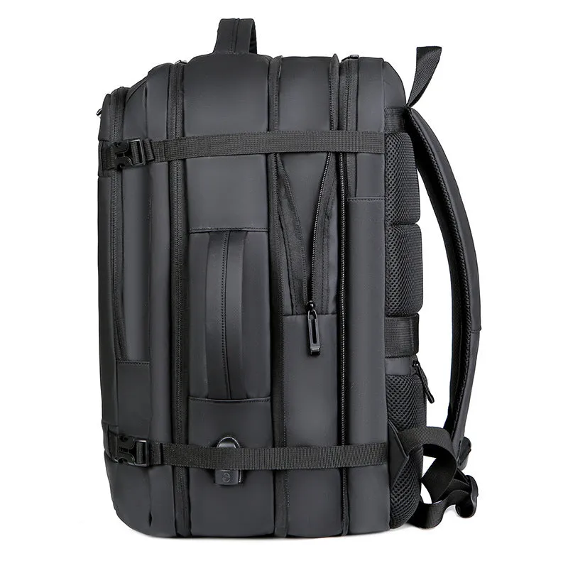 Extensible Backpack 45L Large Capacity Black Backpack