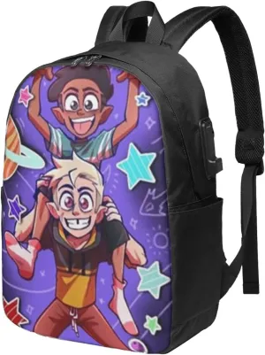 F-antasy Swamp Simple Large Capacity Backpack, The Whole Bag Is Stylish And Lightweight Black