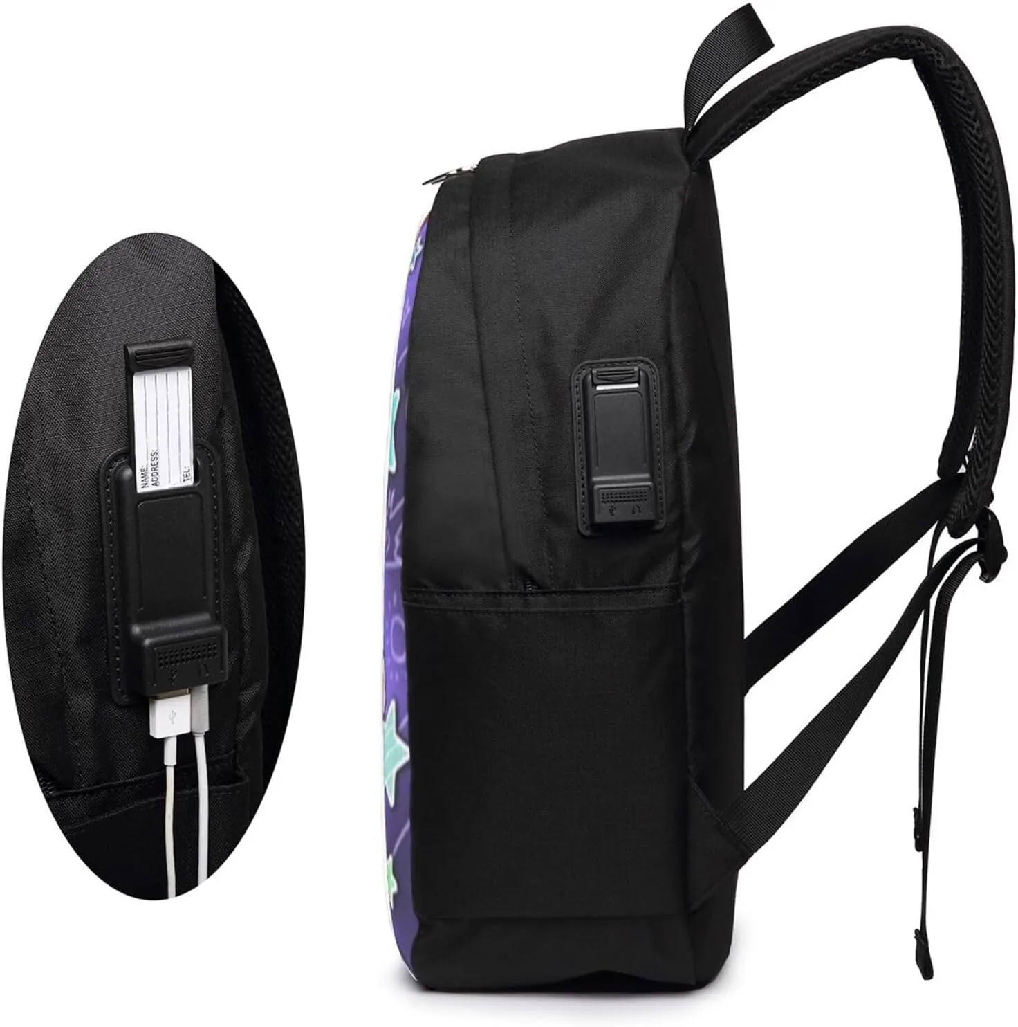 F-antasy Swamp Simple Large Capacity Backpack, The Whole Bag Is Stylish And Lightweight Black