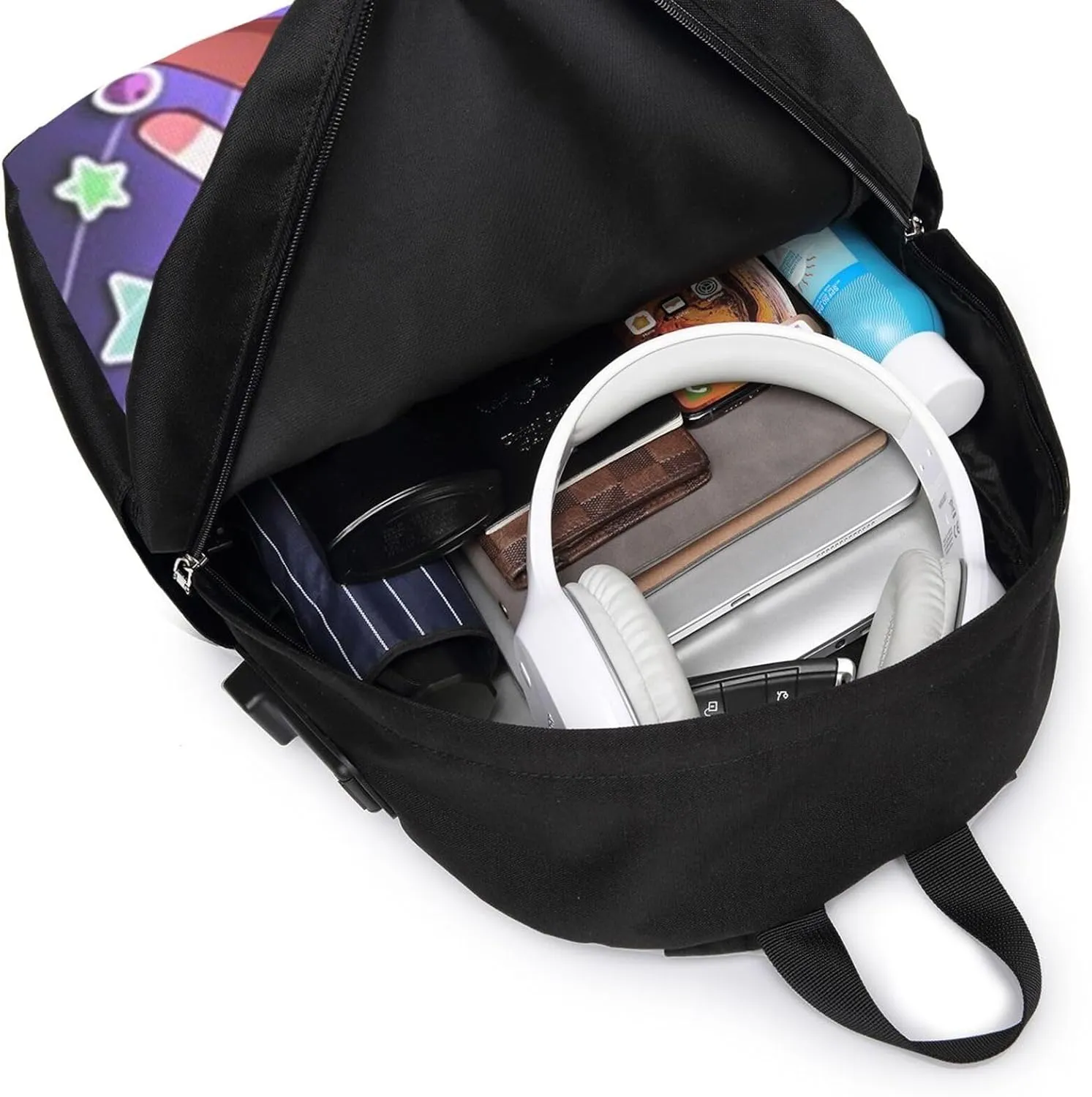 F-antasy Swamp Simple Large Capacity Backpack, The Whole Bag Is Stylish And Lightweight Black