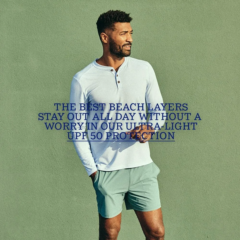 Fair Harbor The Seabreeze Henley –– Men's Classic Long Sleeve Henley –– Incredibly Soft and Lightweight, UPF 50