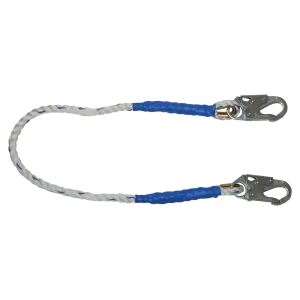 FallTech 8153 3' Rope Restraint Lanyard, Fixed-length with Steel Snap Hooks (each)