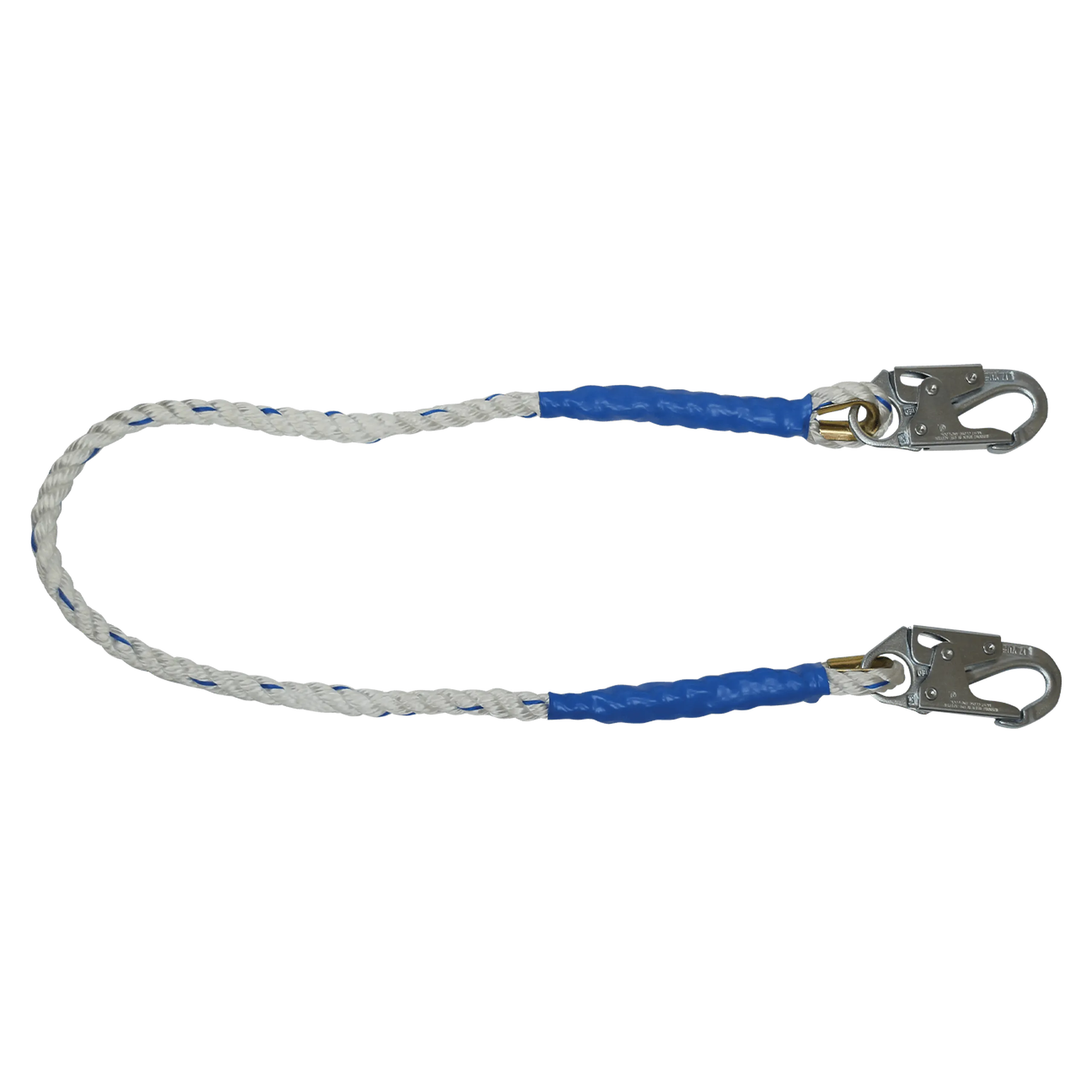 FallTech 8154 4' Rope Restraint Lanyard, Fixed-length with Steel Snap Hooks (each)
