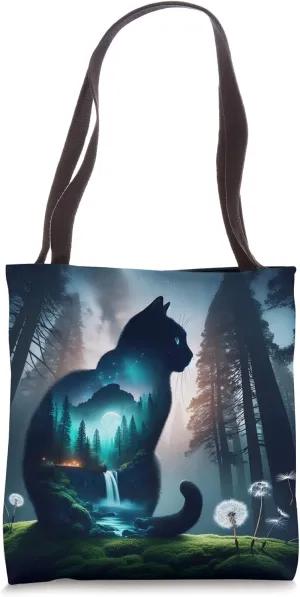 Fantasy Cat Double Exposition Tote Bag