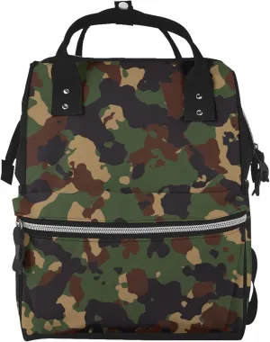 Fashion Diaper Bag Mummy Backpack Camoflauge Striped Nappy Bag Large Capacity Baby Care Bags For Mom Dad