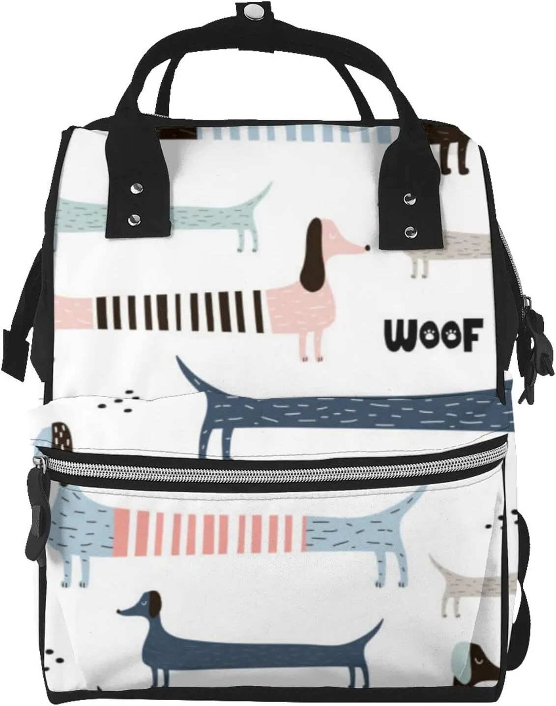 Fashion Diaper Bag Mummy Backpack Cute Navy Blue Dachshund Nappy Bag Large Capacity Baby Care Bags For Mom Dad