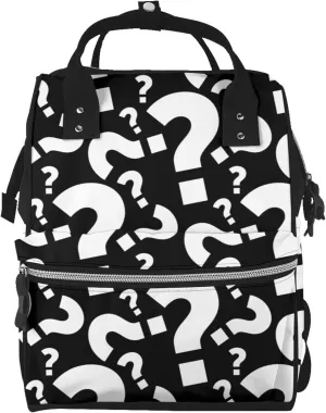 Fashion Diaper Bag Mummy Backpack Question Mark Pattern Nappy Bag Large Capacity Baby Care Bags For Mom Dad