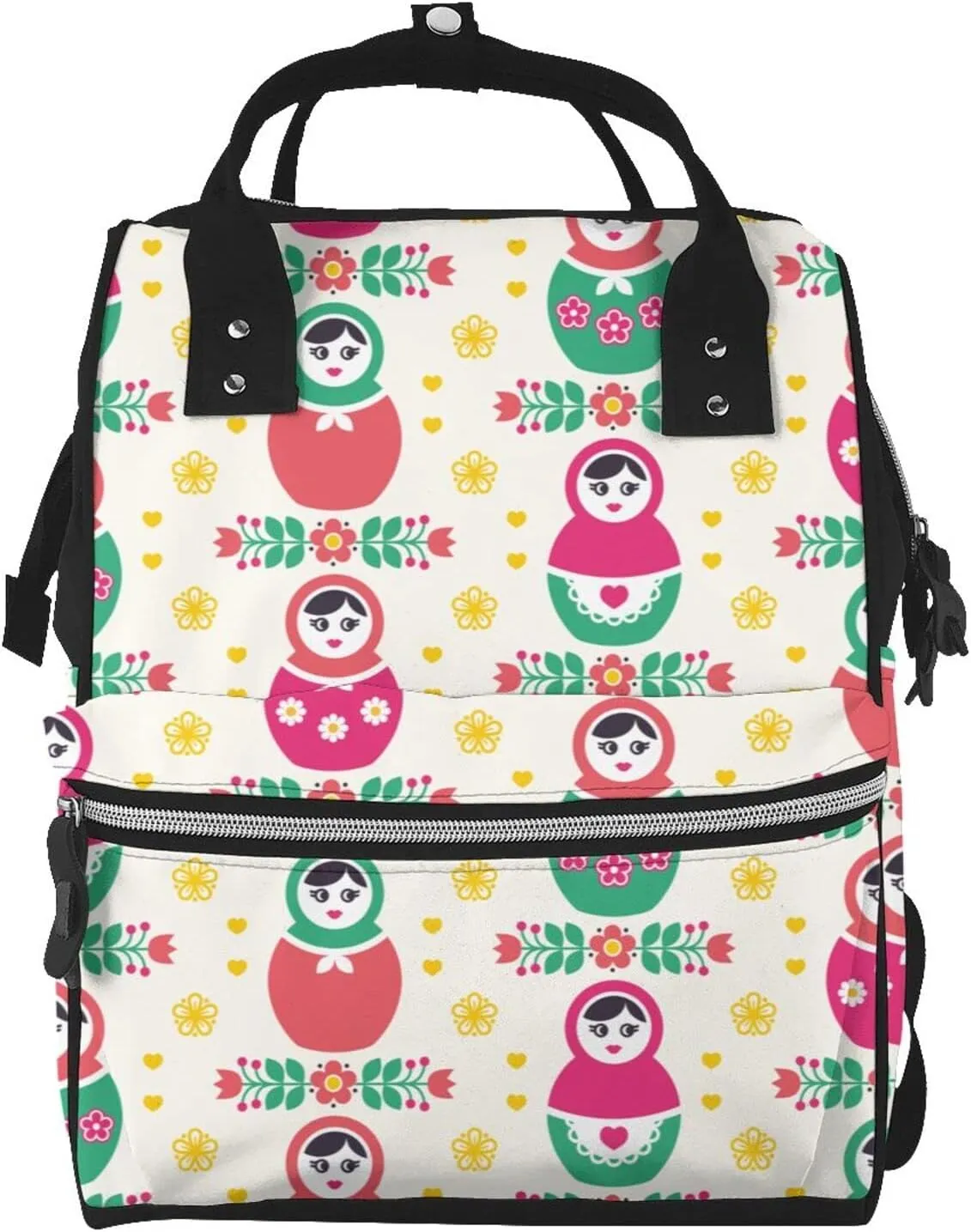 Fashion Diaper Bag Mummy Backpack Russian Doll Matryoshka Nappy Bag Large Capacity Baby Care Bags For Mom Dad