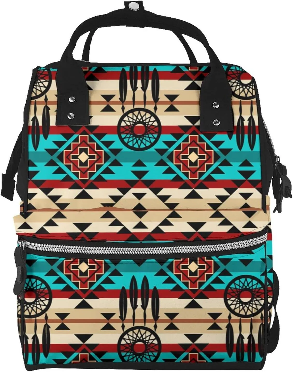 Fashion Diaper Bag Mummy Backpack Southwest Aztec Dream Catcher Nappy Bag Large Capacity Baby Care Bags For Mom Dad