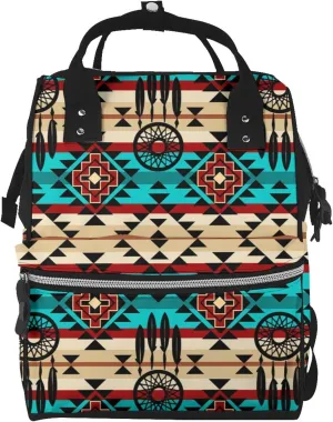 Fashion Diaper Bag Mummy Backpack Southwest Aztec Dream Catcher Nappy Bag Large Capacity Baby Care Bags For Mom Dad