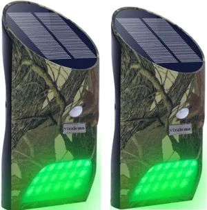 Feeder Hog Vizzlema Outdoor Solar Feeder Light for Hunting with Motion Sensor and Green Light (Pack of 2)