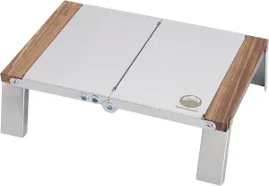 Field to Summit OFTESO Stainless Steel Table, Bi-Folded, Stainless Steel, Load Capacity 220.5 lbs (100 kg), Folding Mini Table, Low Table, Side Bonfire Table, Solo Camping, Lightweight, Heat