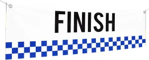Finish Line Large Banners and Signs for Outdoor by Mavis Printing-Polyester Banner with 4 Holes for Easy Hang Indoor & Outdoor| 6x2 Feet UV & Water Resistant HD Banner| Made in USA