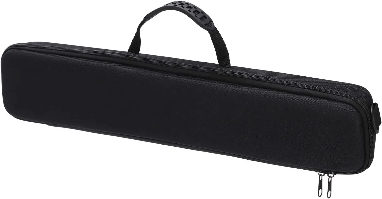 Fishing Rod Bag Anti Shock Hard Shell Fishing Rod Holder Bag with Shoulder Strap for Fishing Tools, Double Metal Zipper Pull Design, Net Bag Inside, Lock Design, EVA Material,
