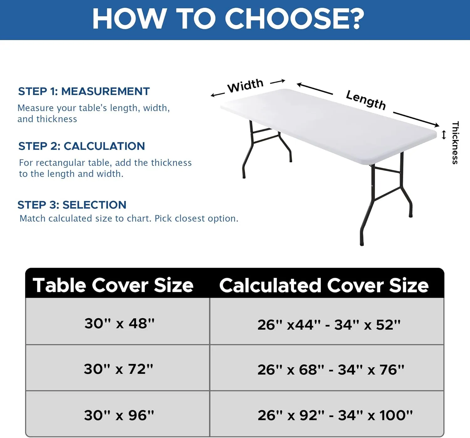 Fitted Tablecloth for 6 Foot Rectangle Tables-6 Pack White Elastic Outdoor Picnic Table Cover-Spandex Stretch Folding Table Cloths 6 ft for Camping Dining Room Patio Kitchen Banquet Party