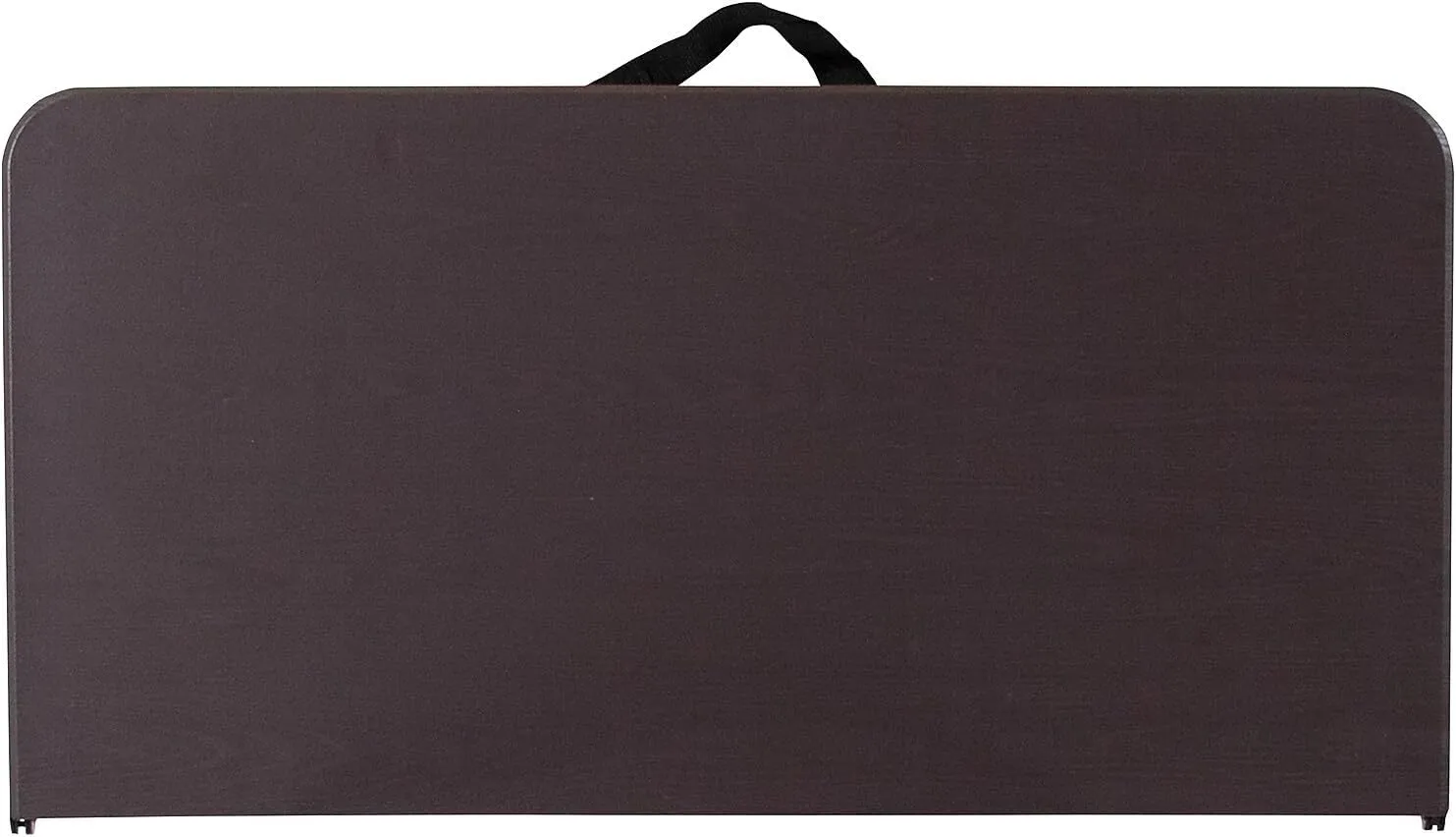 Flash Furniture Dunham 2.83-Foot Square Bi-Fold Brown Wood Grain Plastic Folding Table with Carrying Handle