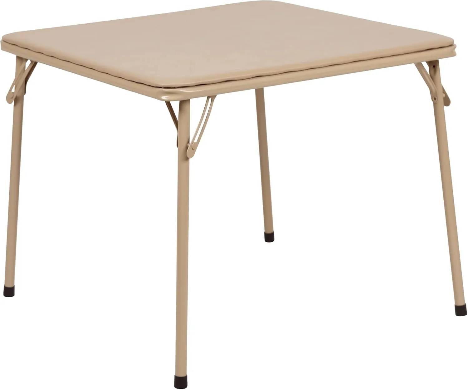 Flash Furniture Mindy Kids 3-Piece Folding Square Table and Chairs Set for Daycare and Classrooms, Children's Activity Table and Chairs Set, Tan