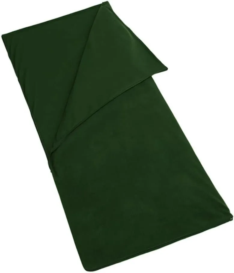 Fleece Sleeping Bag Liner Envelope Ultralight Camping Sheet Zippered Sleeping Bag Travel Hotel Sleeping Sack