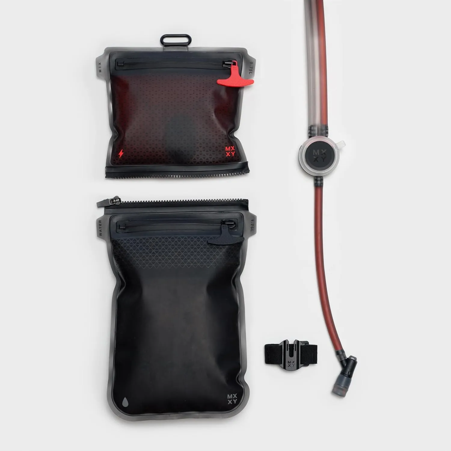 Flexx Hydration Pack with Dual Reservoirs – Customize Electrolyte & Water Mix with Easy Dial Adjustment, Universal Backpack Compatibility, Leak-Proof & Easy-Clean Design for Running, Cycling, and more