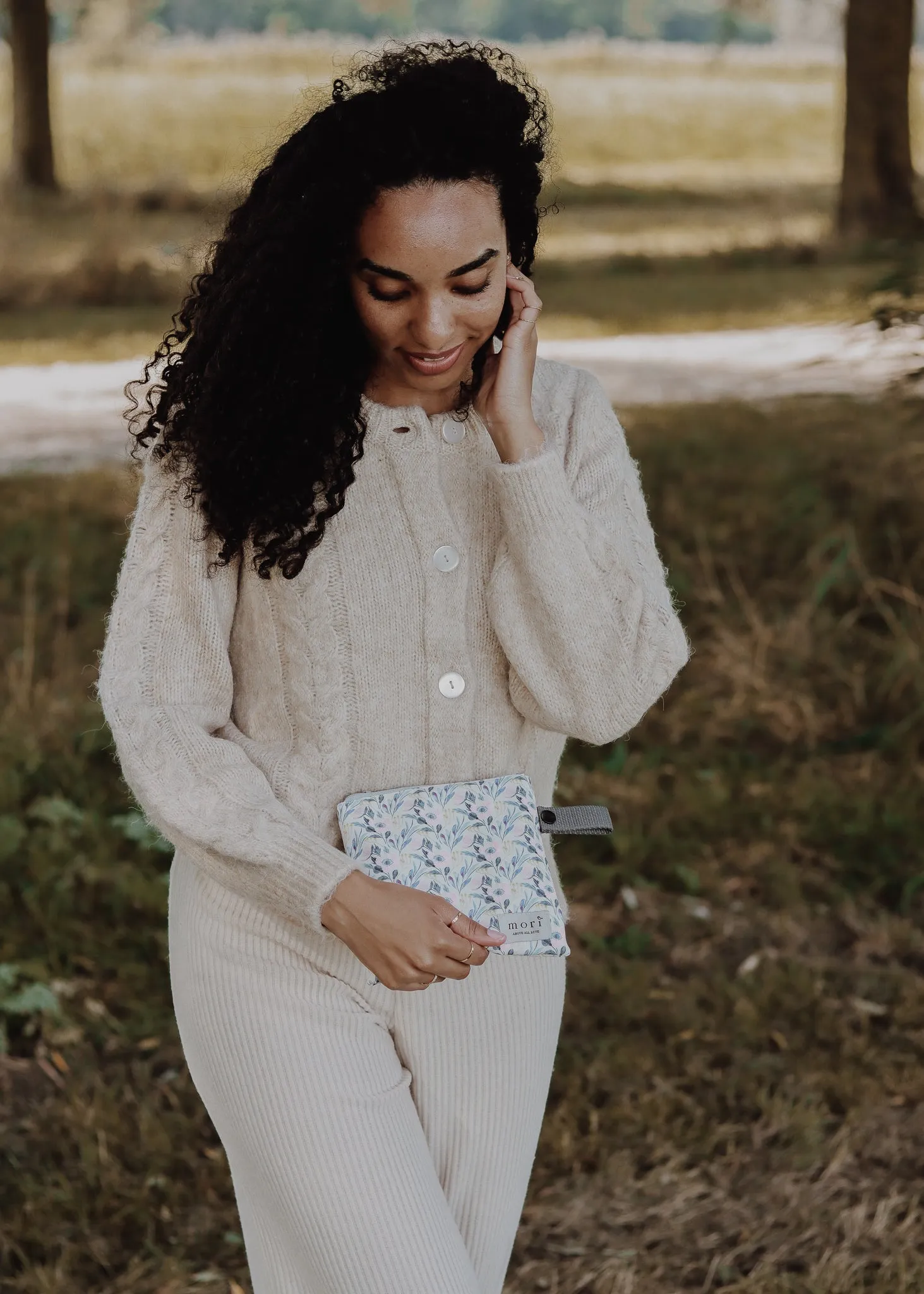 Floral Grey Pack'N'Go Washable Pouch