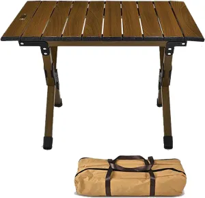 Folding Camp Table, Outdoor Folding Table, Aluminum Folding Table with Carry Bag, Table for Camping, Beach, Backyard, BBQ
