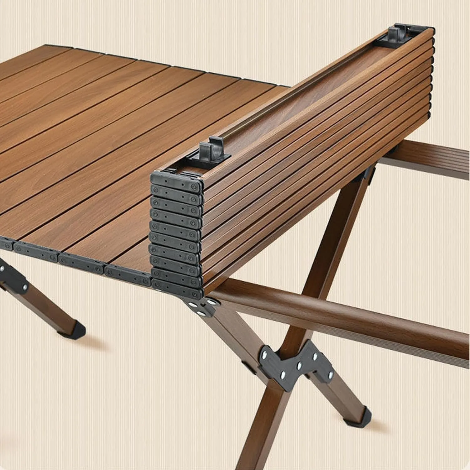 Folding Camp Table, Outdoor Folding Table, Aluminum Folding Table with Carry Bag, Table for Camping, Beach, Backyard, BBQ
