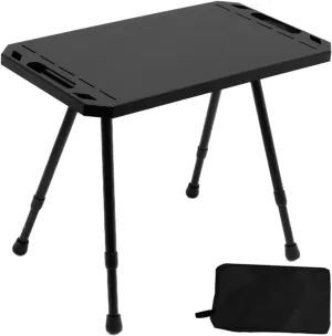 Folding Camping Table Furniture Removable Adjustable Height Picnic Table Outdoor Table for Travel Yard Patio Gardening Picnic, Black