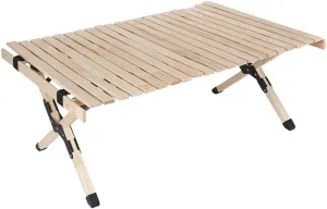 Folding Camping Table Lightweight Aluminum Roll-up Table Camping Outdoor Picnic Table