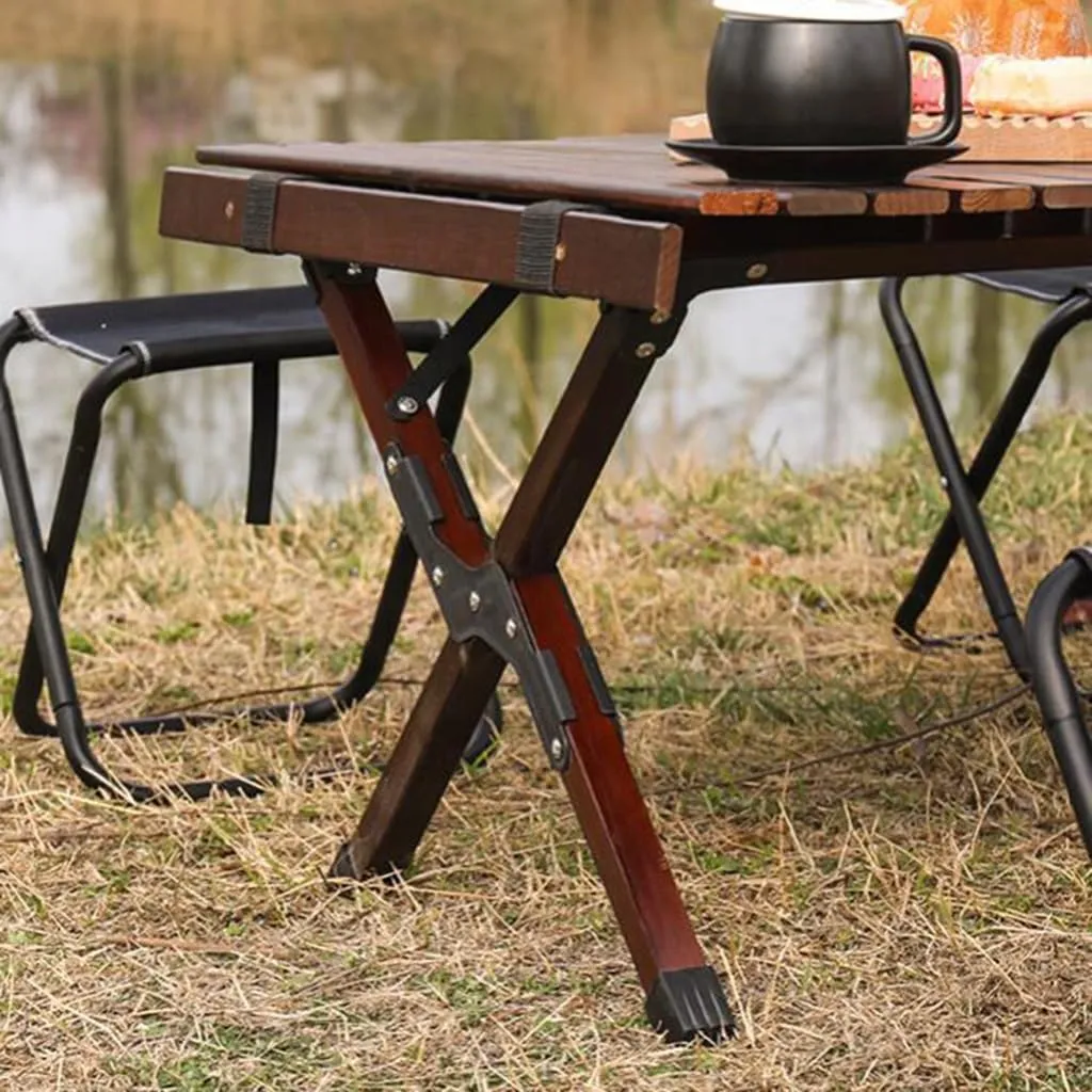 Folding Camping Table Lightweight Aluminum Roll-up Table Camping Outdoor Picnic Table