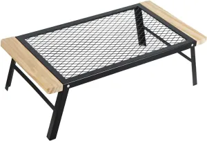 Folding Camping Table Mesh Table Lightweight Portable Versatile Camp Grill Table for Picnic Barbecue Backpacking Yard
